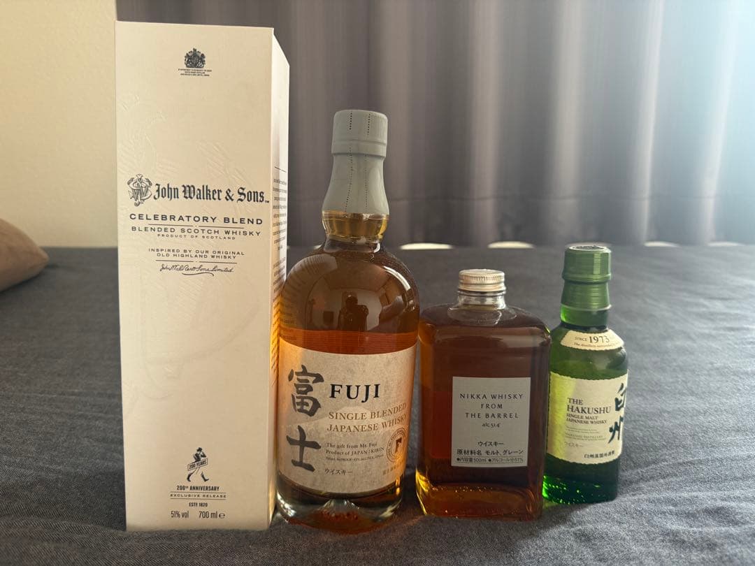 富士　フロムザバレル　ジョニーウォーカーセレブラトリー　白州、竹鶴ミニボトル