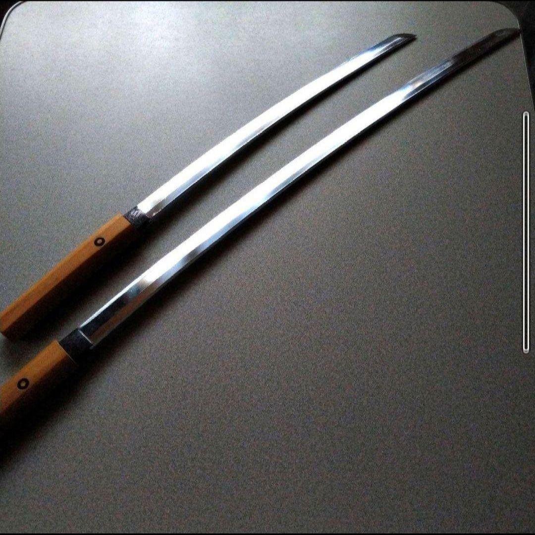 模造刀 白鞘 大刀・脇差 2本揃い