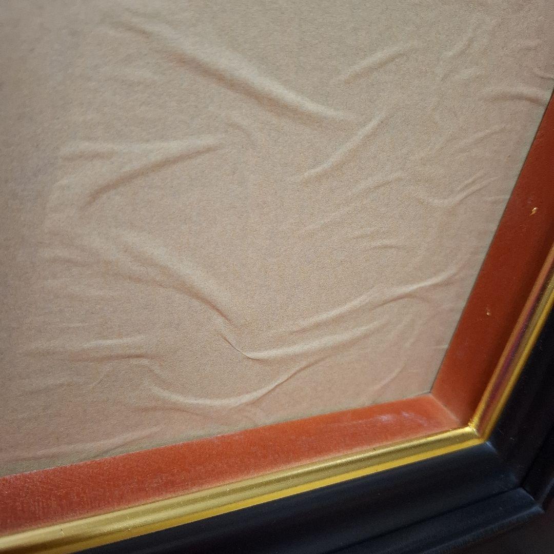 ※カッコイイ※黒っぽい茶色　油彩額縁 クラシックデザインF15　ひび割れ加工