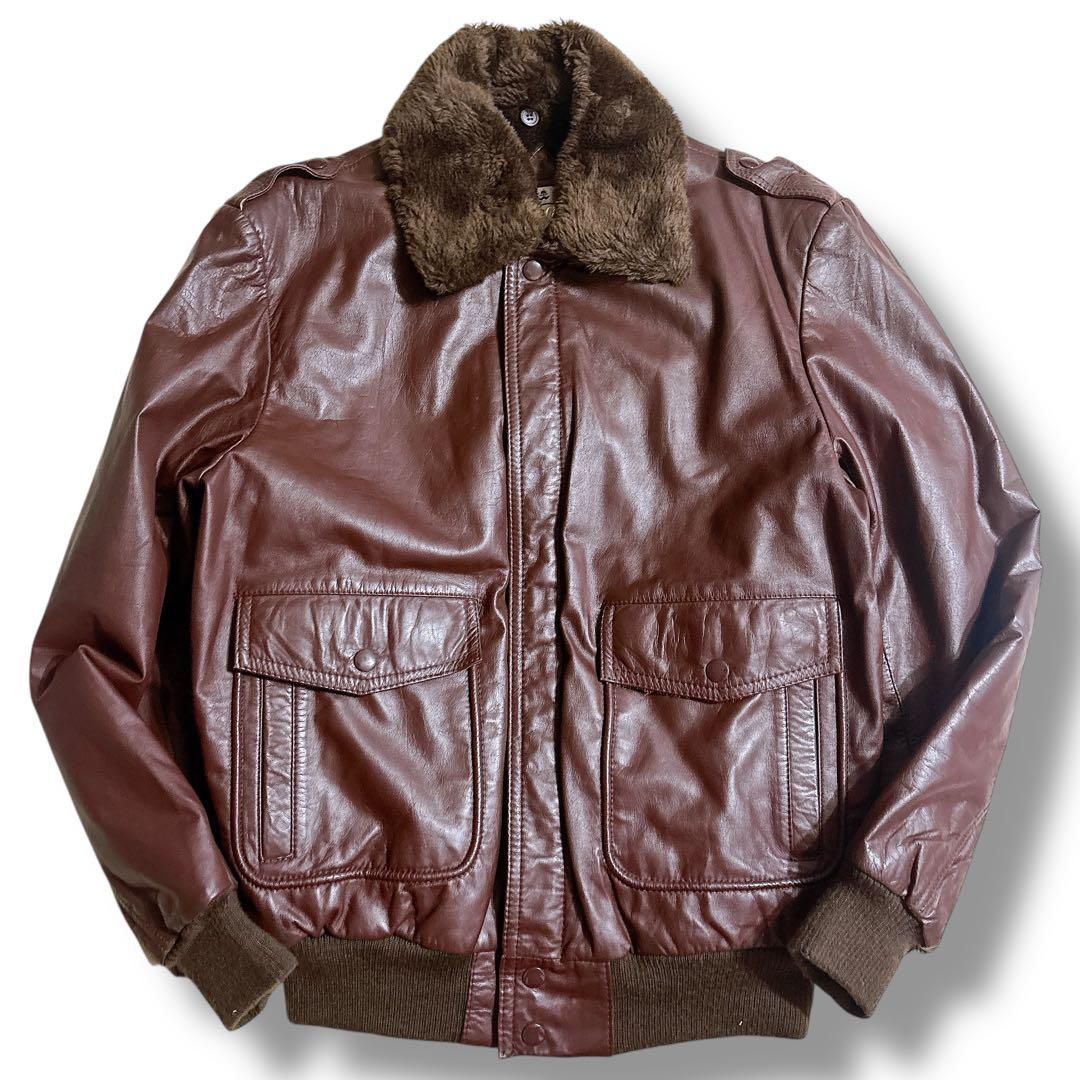美品 MARQUIS マーキス G-1タイプ フライトジャケット 茶 Lサイズ