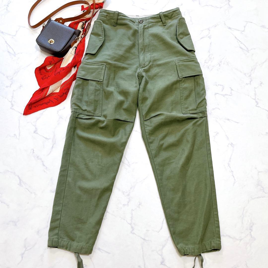 現行美品✨マディソンブルー カーゴパンツ カーキゆったり 01 S～M