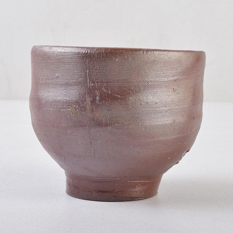 備前焼　人間国宝　藤原雄作　盃　ぐい呑　共布共箱　C　R9249