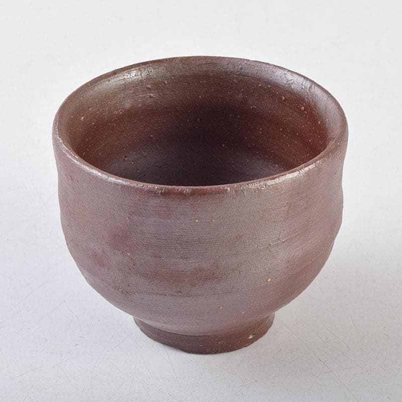 備前焼　人間国宝　藤原雄作　盃　ぐい呑　共布共箱　C　R9249