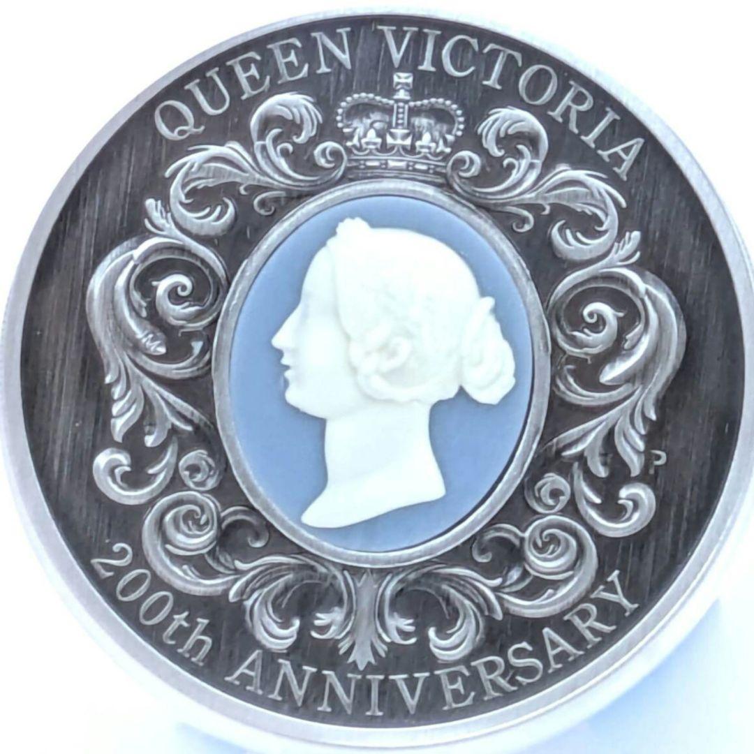 ビクトリア女王 200周年記念 2オンス シルバー アンティークカメオ純銀