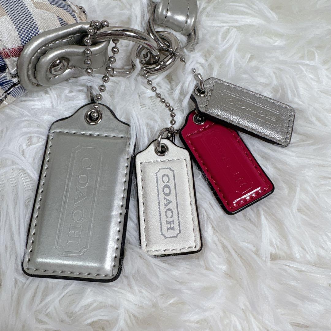 COACH ポピー ワンショルダー 2way シグネチャー チェック 総柄