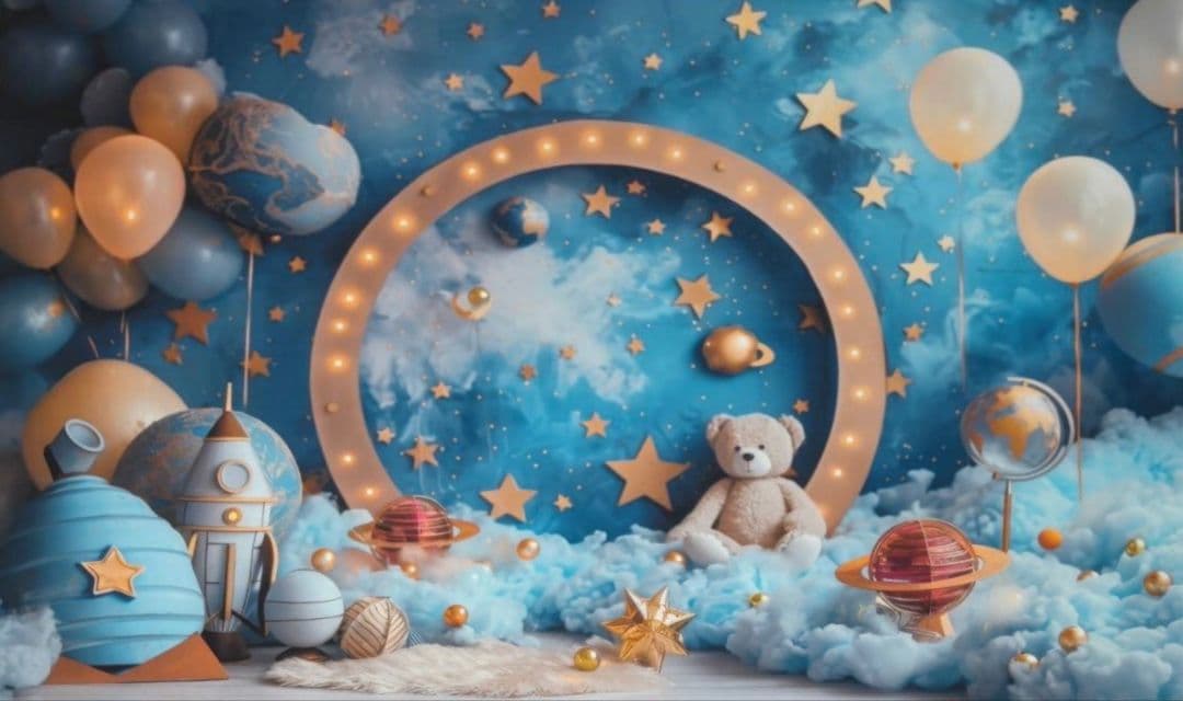 背景布【秋XE】サンプル80×120　ペット撮影用ブース　十五夜　お月見　宇宙