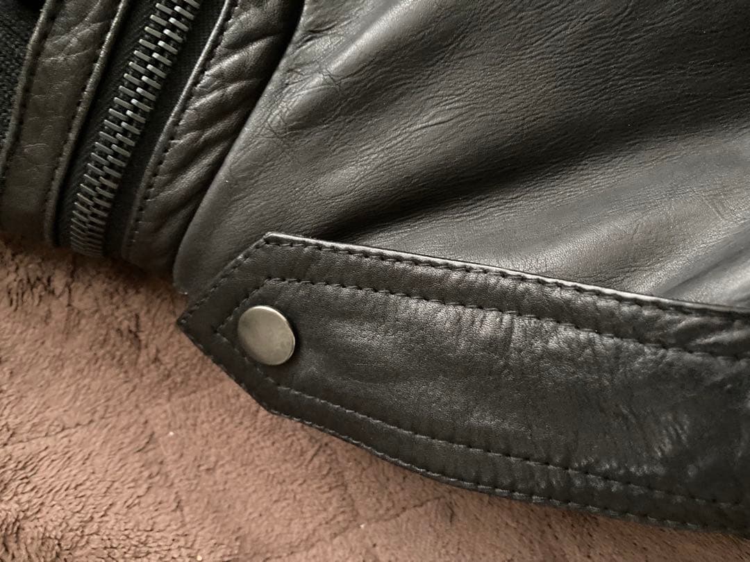 【超名作・希少サイズ48】シェラック 赤西仁着 レザーライダース 有閑倶楽部 黒