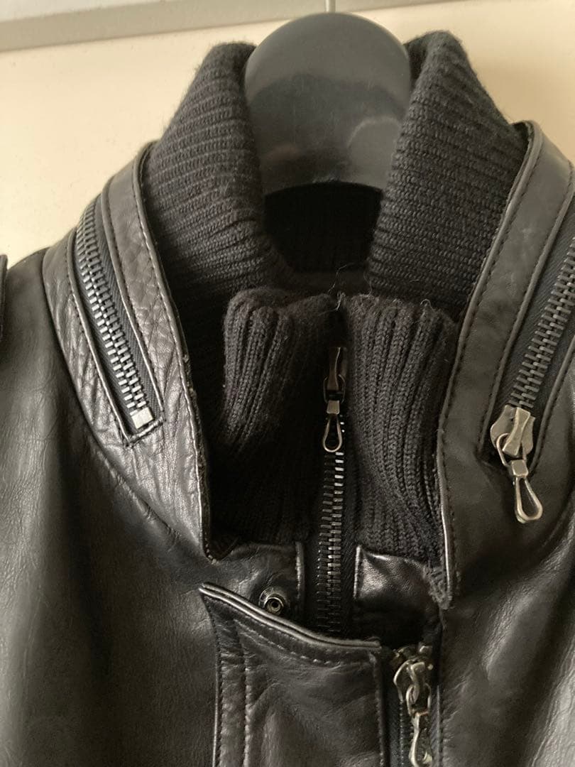 【超名作・希少サイズ48】シェラック 赤西仁着 レザーライダース 有閑倶楽部 黒