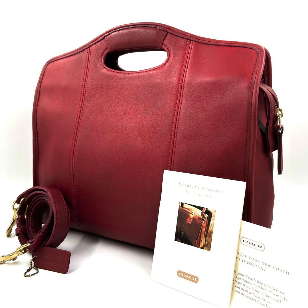 オールドコーチ 305 トートバッグ 2way 斜め掛け レザー レッド