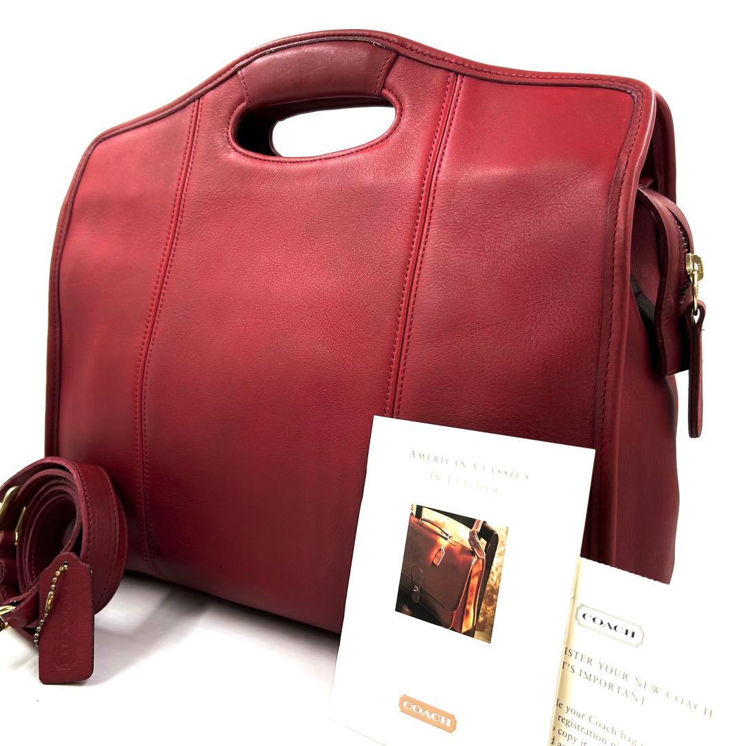 オールドコーチ 305 トートバッグ 2way 斜め掛け レザー レッド