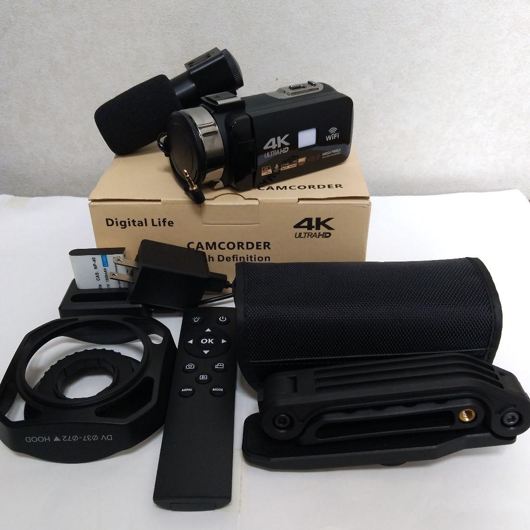 【大幅値下げ▪極美品】 ビデオカメラ 4K WIFI機能 IR夜視機能