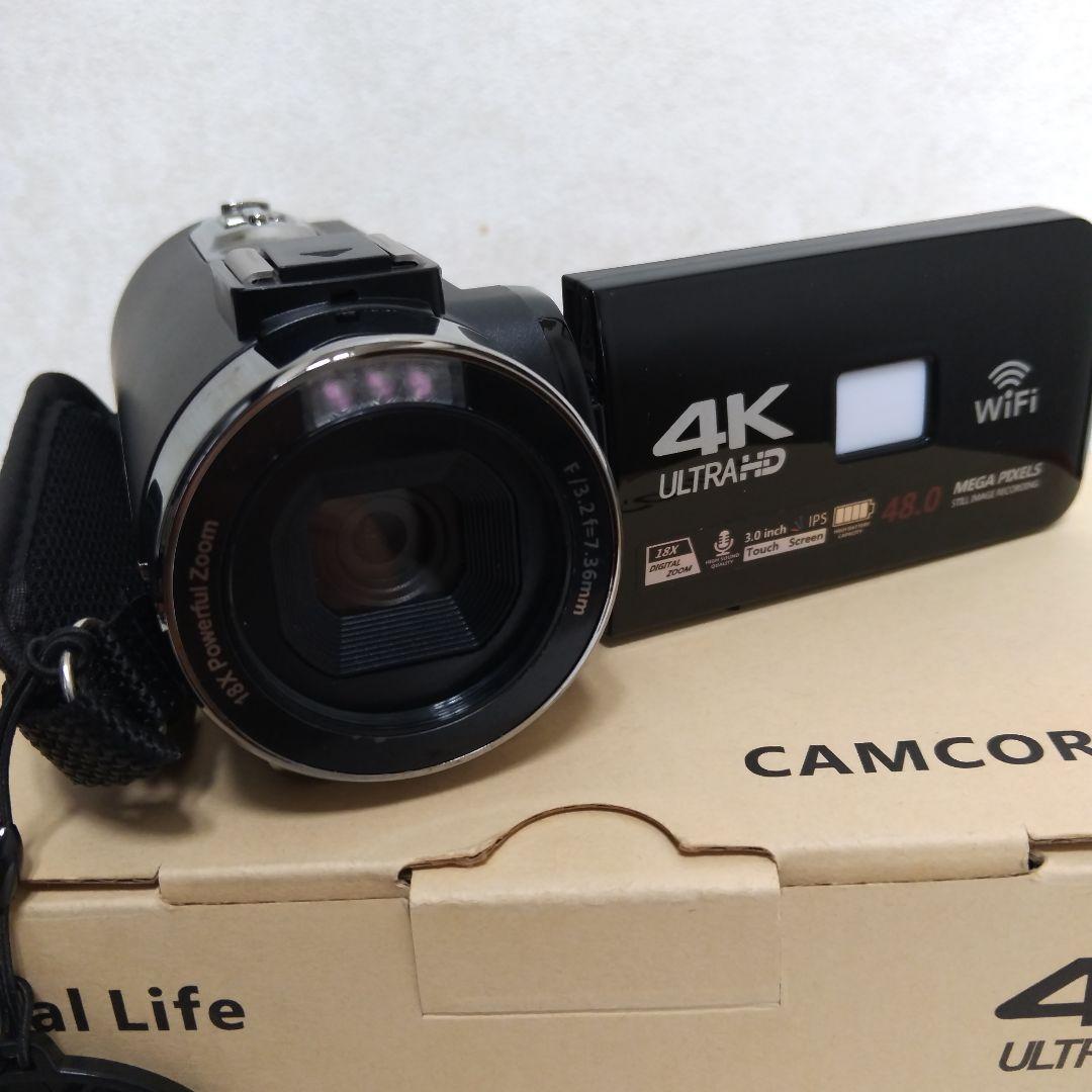 【大幅値下げ▪極美品】 ビデオカメラ 4K WIFI機能 IR夜視機能