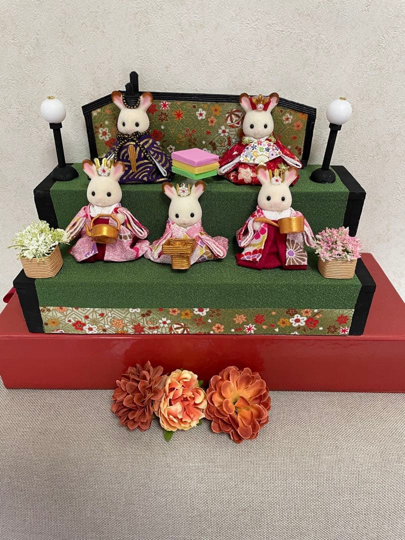 雛人形 シルバニア赤ちゃん 二段飾り