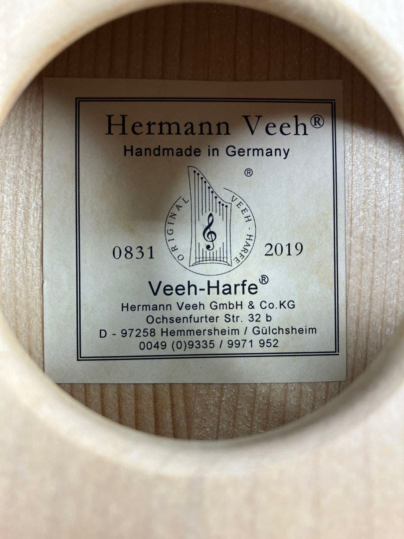 ヘルマンハープ 25弦　2019年製 Hermann Veeh
