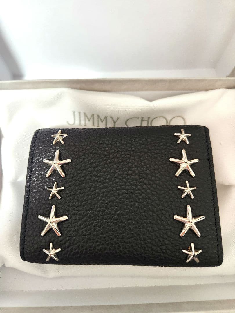 A*A様 JIMMY CHOO ブラック 三つ折り財布❤新品