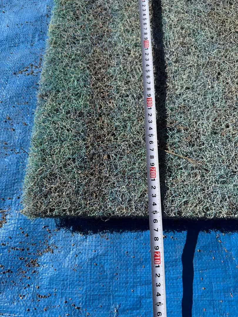 3枚セット ビニロック ろ材 全長2m 錦鯉 金魚 池 濾過層 フィルター 中古