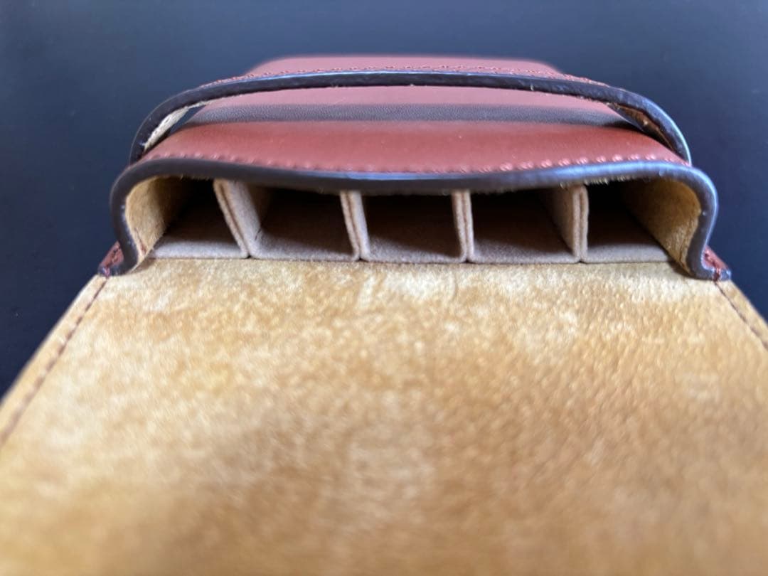 パイロット ソメス 牛革製 ペンシース5本差 ブラウン