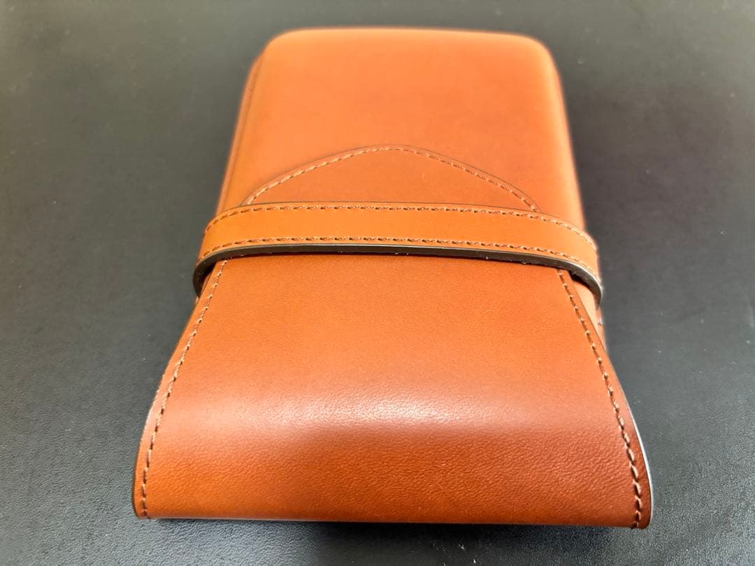 パイロット ソメス 牛革製 ペンシース5本差 ブラウン