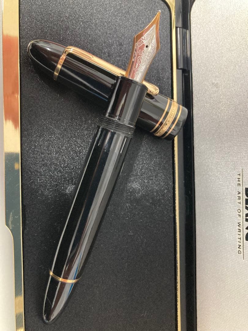 モンブラン・マイスターシュティック 万年筆 黒 金ペン先　149 極美品
