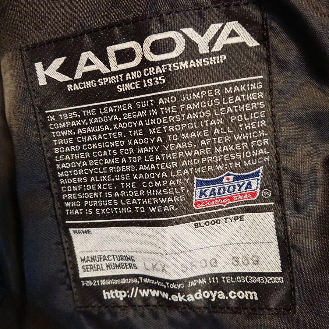 KADOYA 黒 レザー シングルライダースジャケット Lサイズ