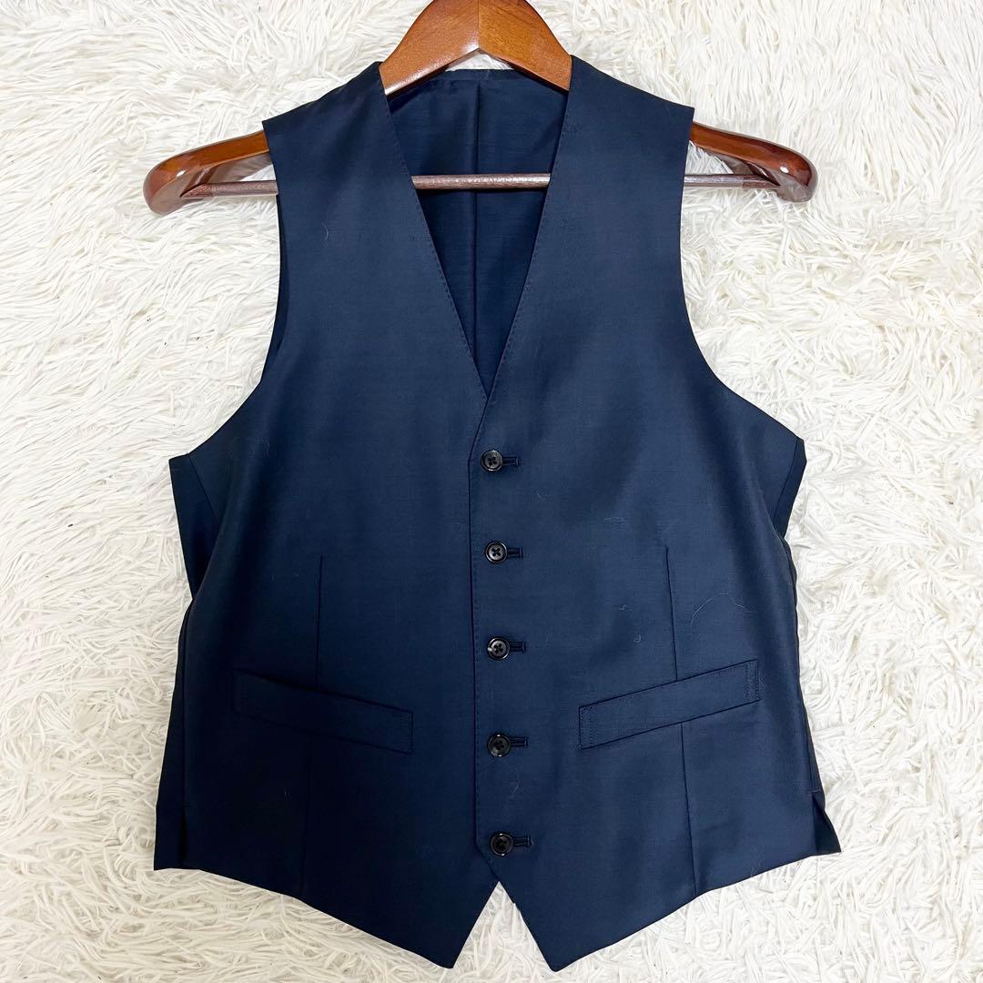 未使用級✨ロロピアーナ ベスト スーパー150 ネイビー オーダーメイド 日本製