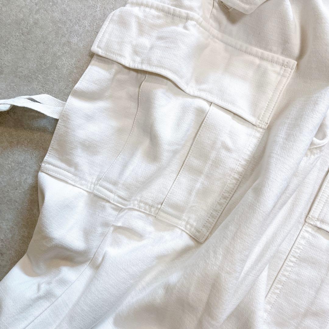 現行美品✨マディソンブルー カーゴパンツ ホワイト ゆったり 洗える 02