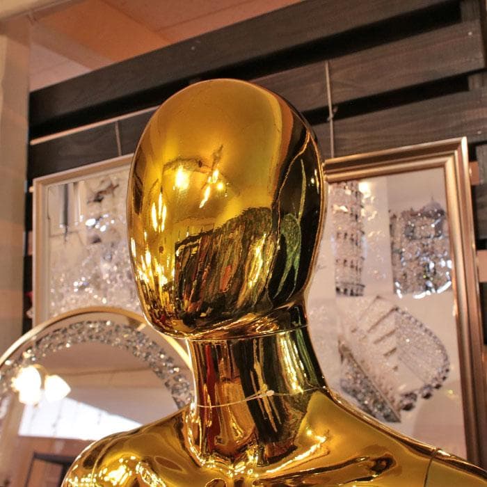 ゴールドメタリックマネキン 人形 ディスプレイ什器 トルソー 143-191