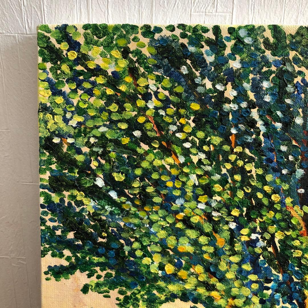 絵画　油絵　風景画　あじさいの道　F8