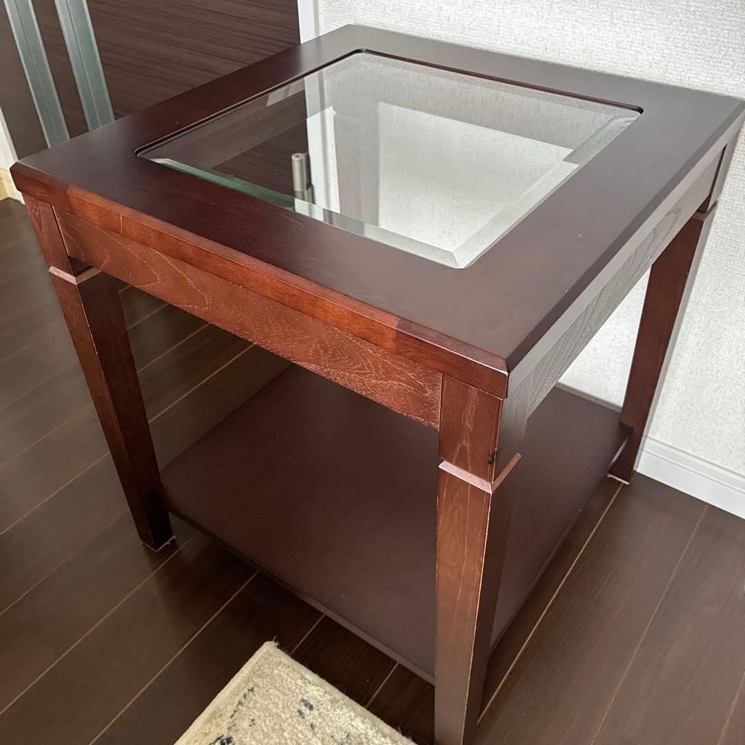 マルニ木工　maruni　ネストテーブル　ガラスサイドテーブル