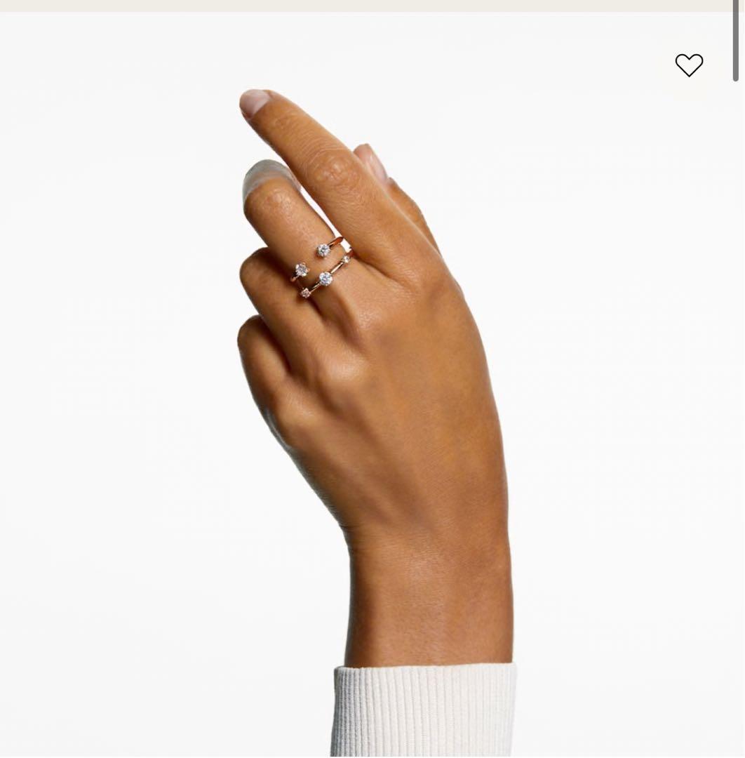 スワロフスキー　コンステラダブルリング　ゴールド　52