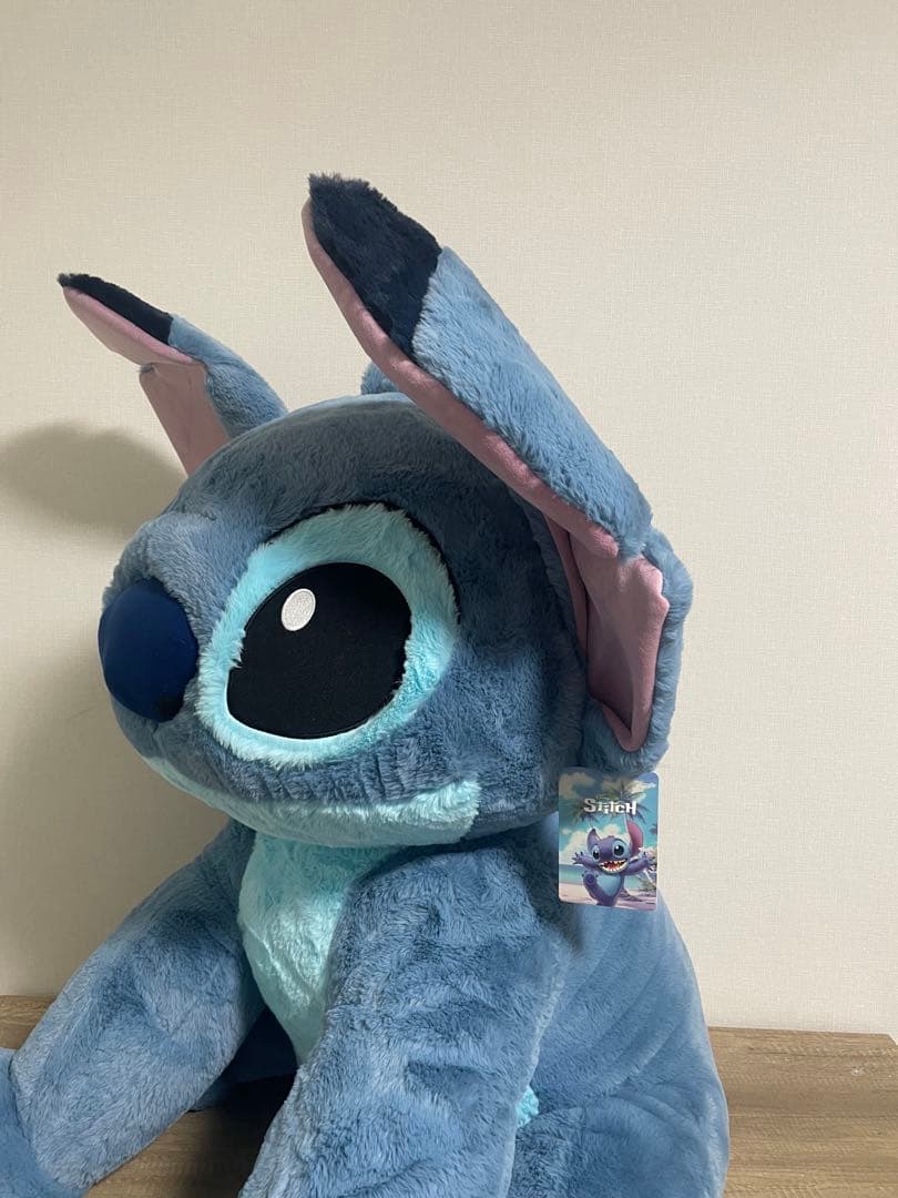 スティッチ　巨大　ぬいぐるみ　コストコ　ブランケットつき
