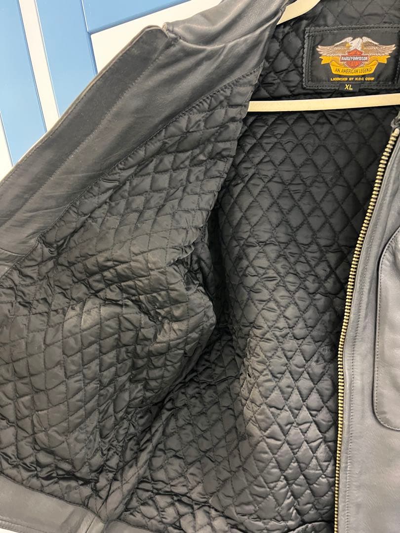 Harley-Davidson ブラックレザーライダースジャケット