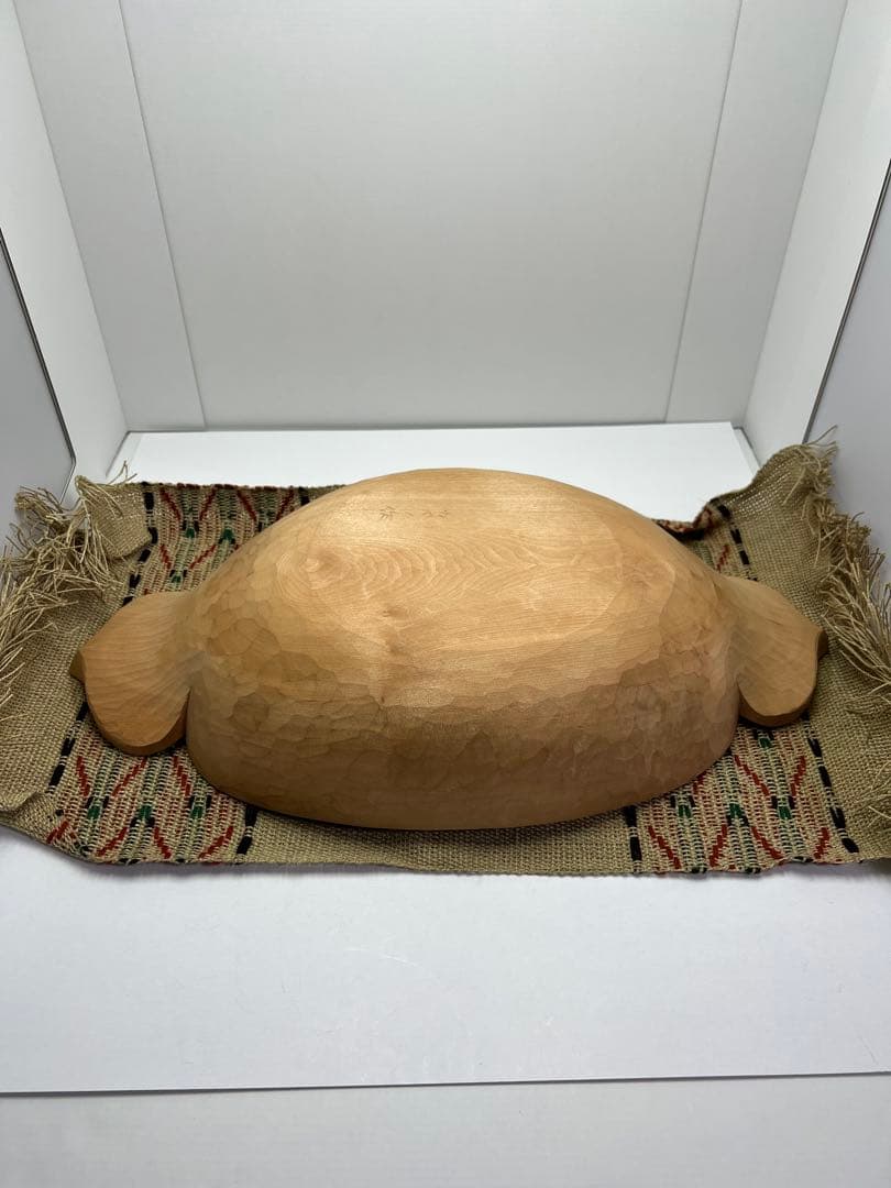 アイヌ美術蒐集家のコレクション品 20世紀 木地刳抜 木彫ニマ(深皿)民族芸術