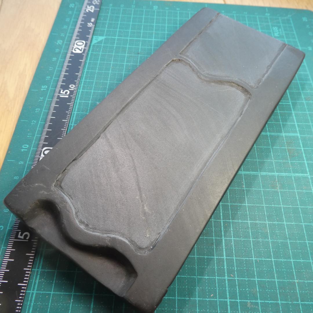 書道 硯 歙州硯 ４① 大硯 竹節硯