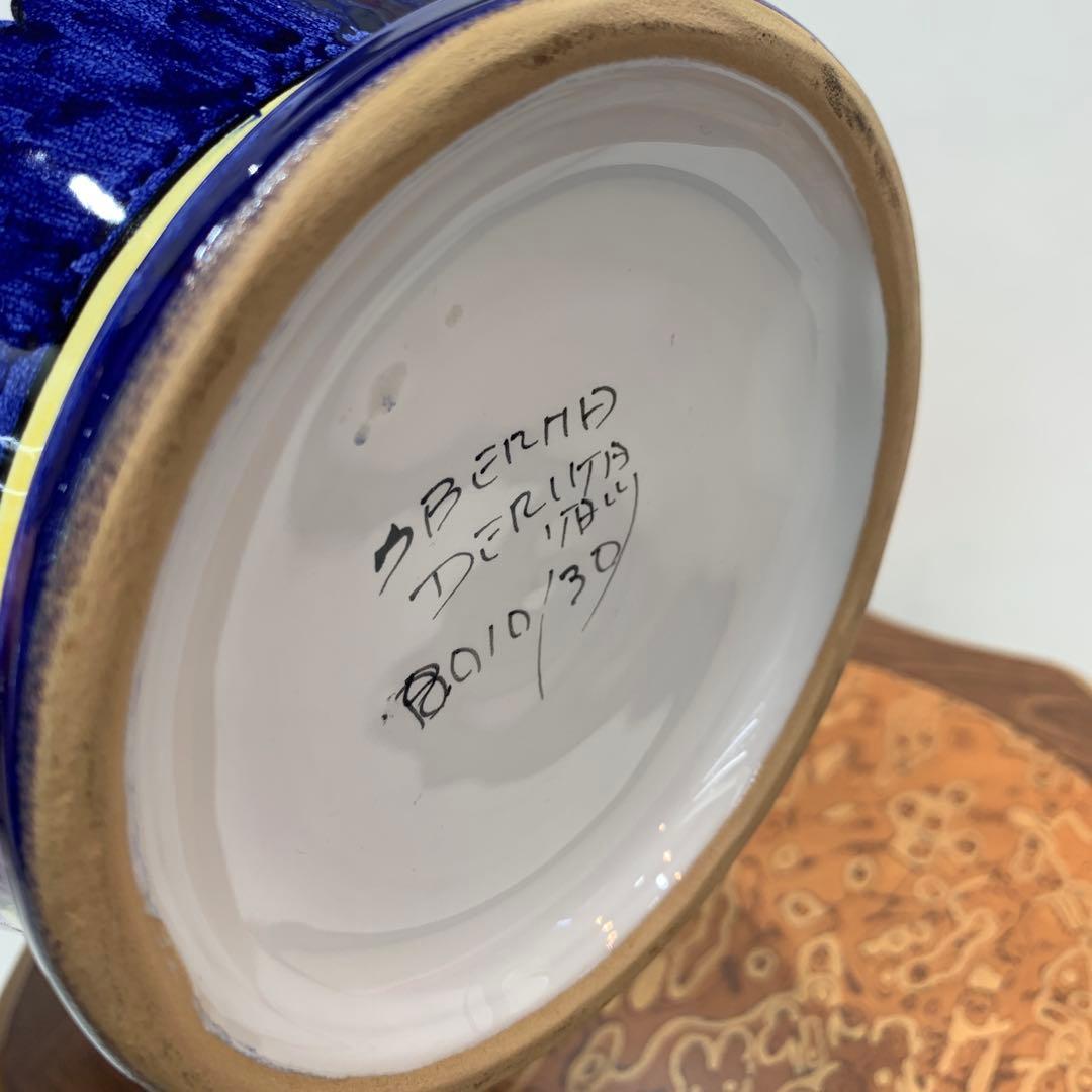 ☆美品☆イタリア製 デルータ陶器 大きな花瓶 花器 花柄 高さ30cm