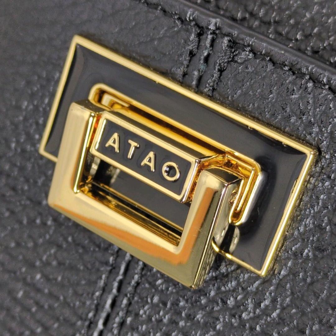 美品 ATAO アタオ ホリデー ショルダーバッグ ハンド ブラック 2way