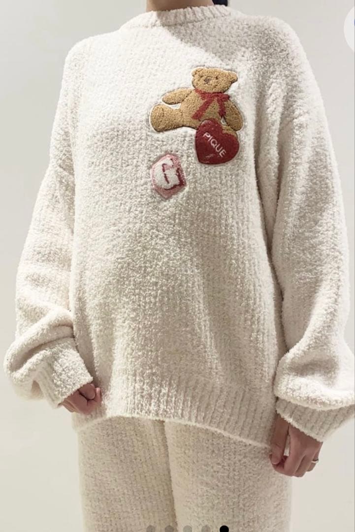 サエコ⭐︎ジェラートピケ　ベビモコベアさがらプルオーバー&ロングパンツ