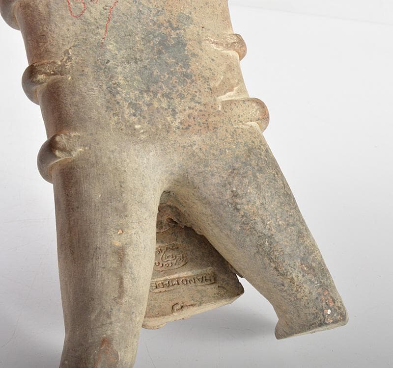 民芸品　ハンドメイド　陶器人形　人物像　置物　箱付　V　R4628