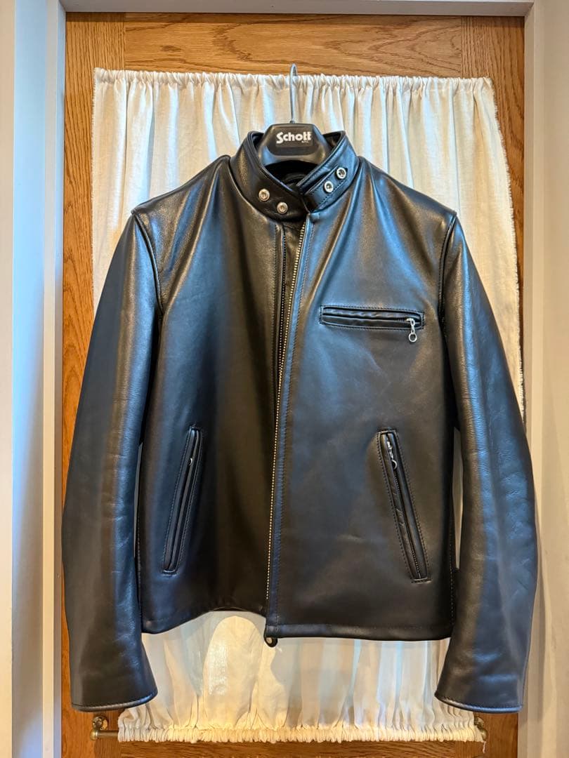 Schott シングルライダースジャケット ブラック 38