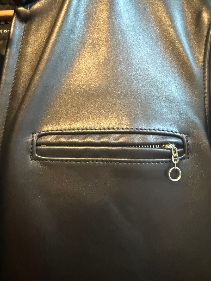 Schott シングルライダースジャケット ブラック 38