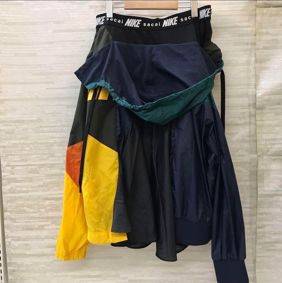 に*ん様 古着 NIKE×sacai コラボ ラスタカラー 再構築スカート XL