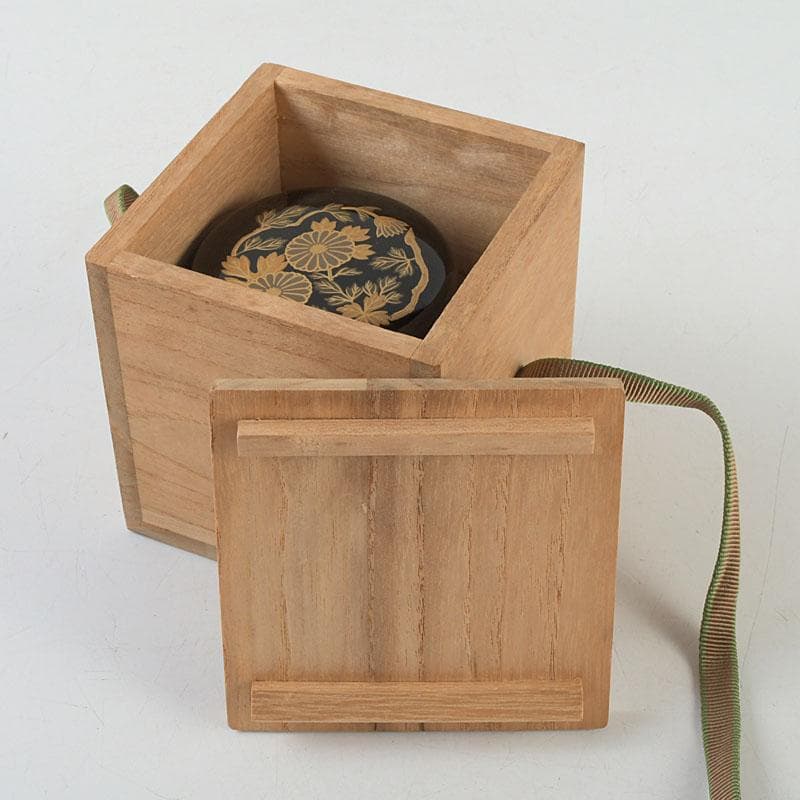 茶道具　宗祥作　四君子蒔絵　中棗　共箱　V　9325