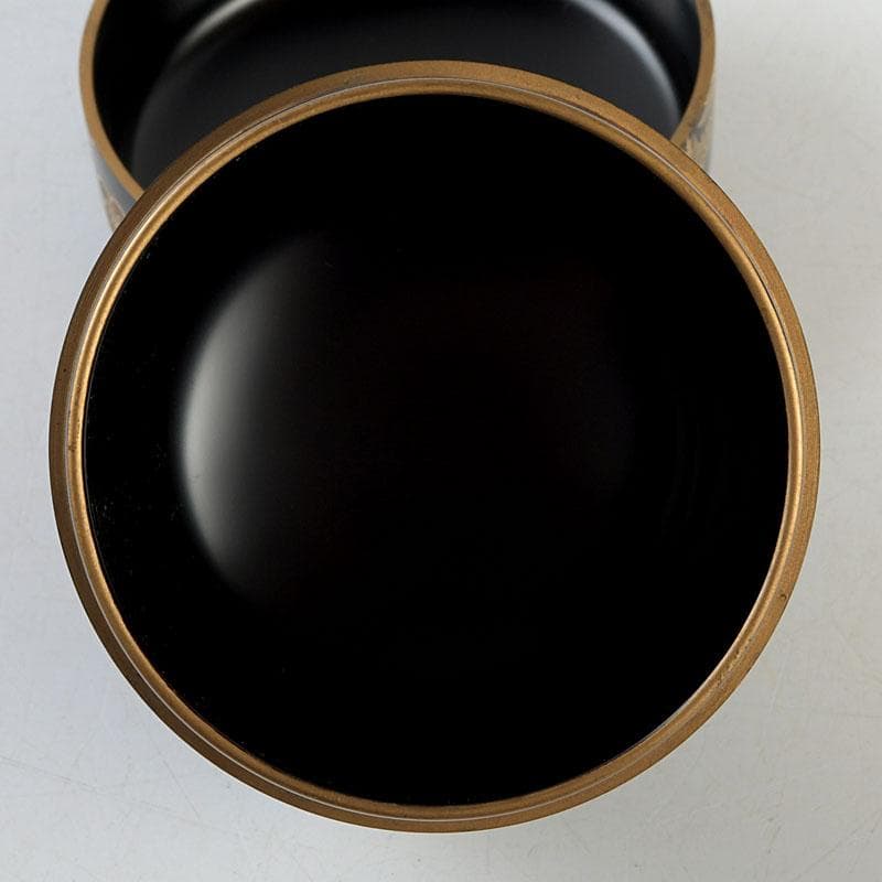 茶道具　宗祥作　四君子蒔絵　中棗　共箱　V　9325