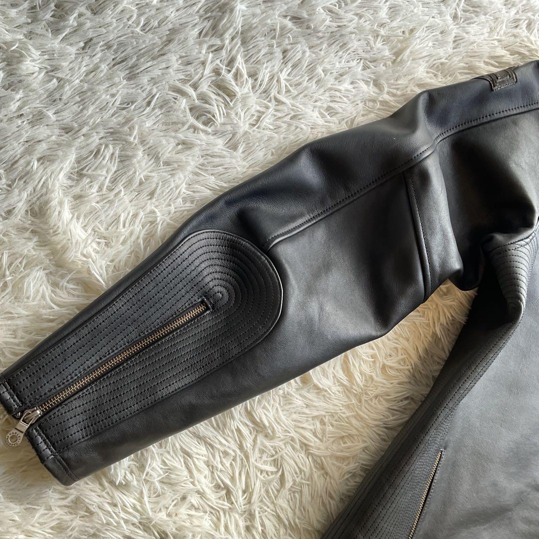 美品✨ハーレーダビッドソン　レザージャケット　シングルライダース　本革　ブラック