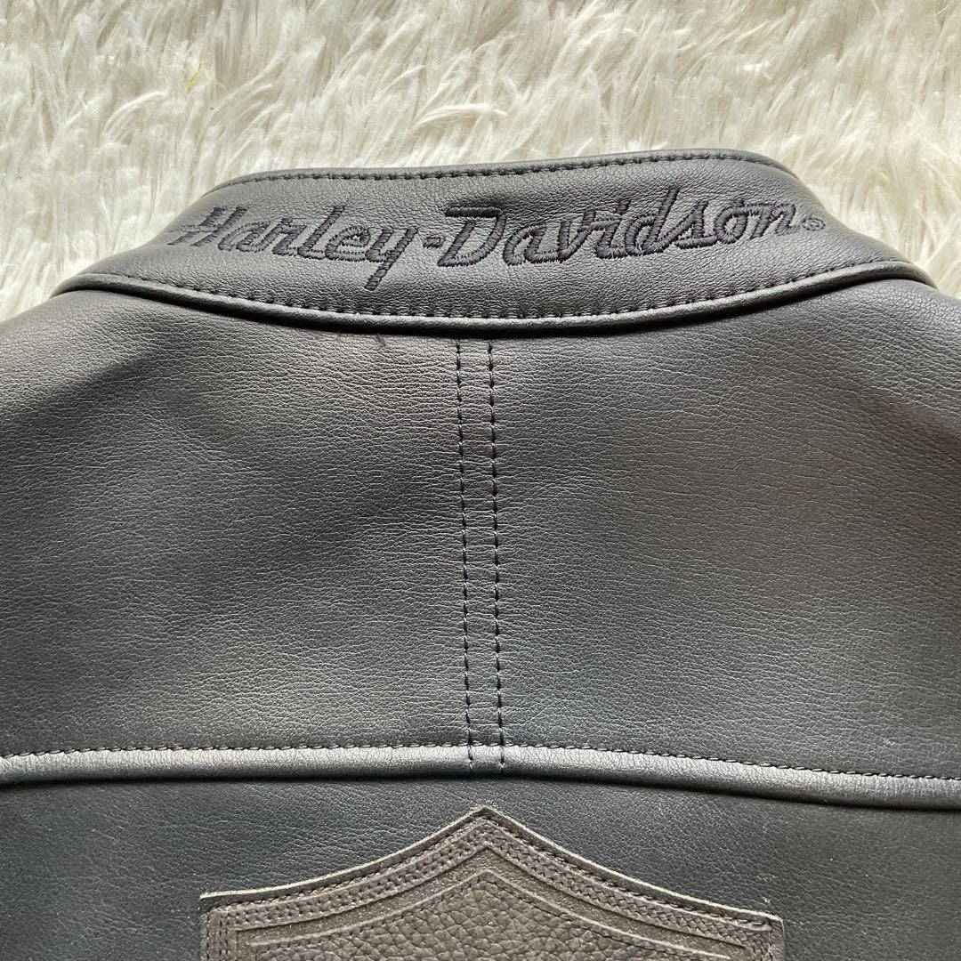 美品✨ハーレーダビッドソン　レザージャケット　シングルライダース　本革　ブラック