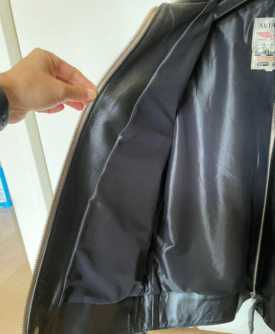 【美品】ルイスレザー　ドミネーター　ブラック　ラットランドシープ　42