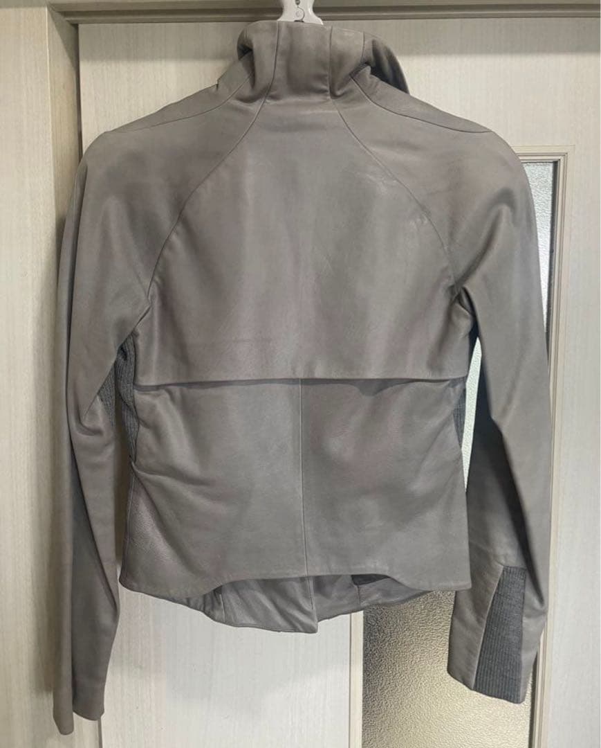 Helmut lang archive 変形　レザージャケット　ギミック　グレー