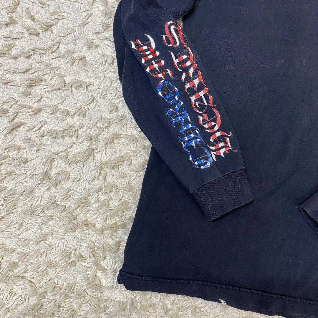 クロムハーツ　オールドモデル 星条旗 ポケット 長袖Tシャツ ロンT 黒　S