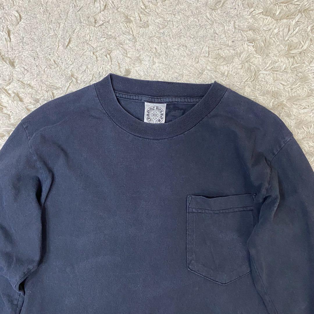 クロムハーツ　オールドモデル 星条旗 ポケット 長袖Tシャツ ロンT 黒　S