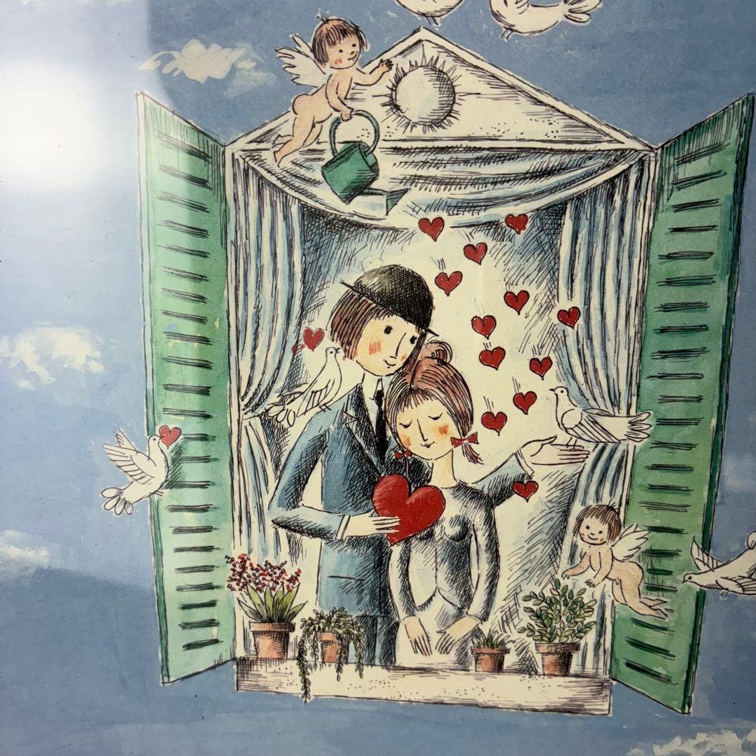 マ*ム様 レイモン ・ペイネ　リトグラフ　窓辺の恋人たち　400版限定